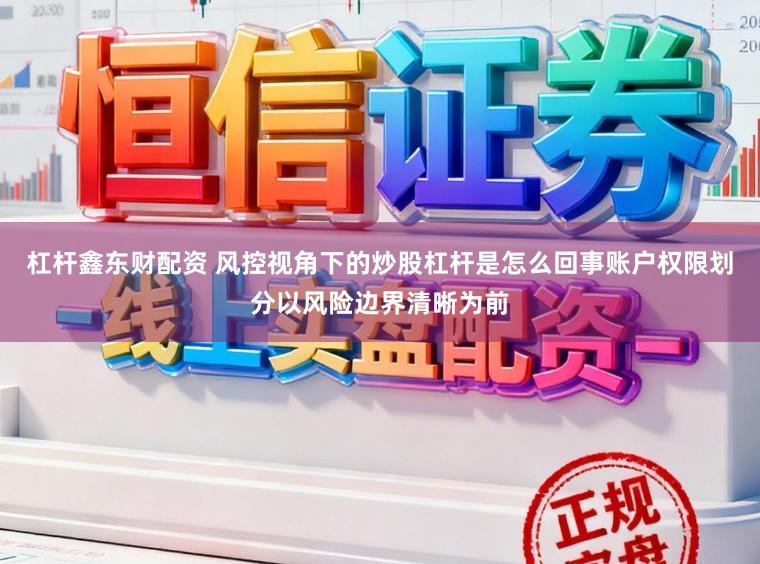 杠杆鑫东财配资 风控视角下的炒股杠杆是怎么回事账户权限划分以风险边界清晰为前