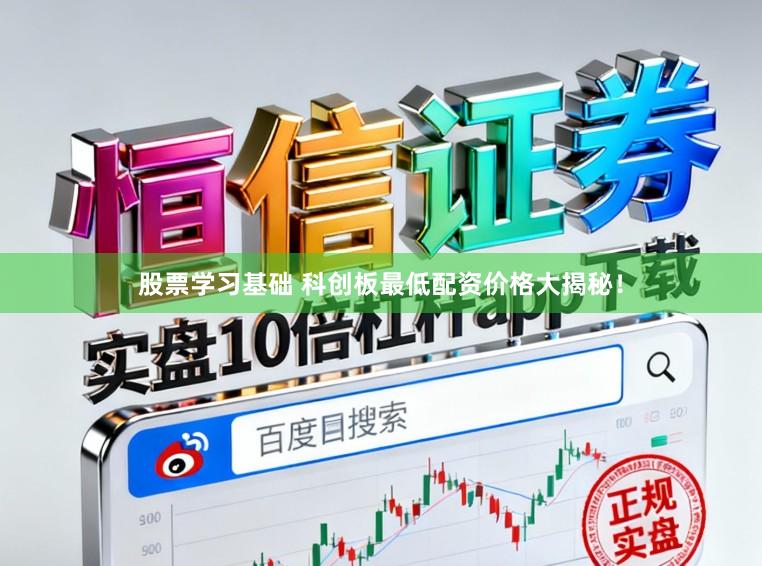 股票学习基础 科创板最低配资价格大揭秘！