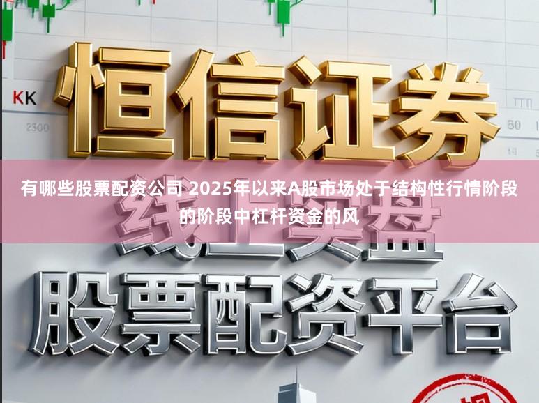 有哪些股票配资公司 2025年以来A股市场处于结构性行情阶段的阶段中杠杆资金的风
